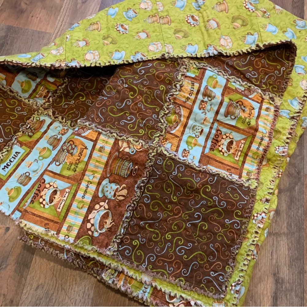 Handmade coffee quilt - Picture 2 of 6